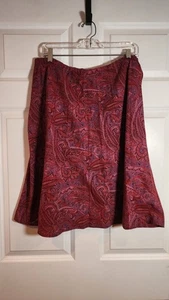 Falda Blair Vintage Colorida Estampado Paisley Ligera Hasta la Rodilla... - Imagen 1 de 5