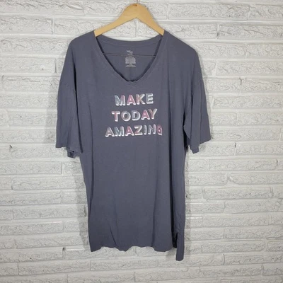 Top de pijama Secret Treasures para mujer L XL Hacer hoy increíble salón gris brillo Foto 1 de 4