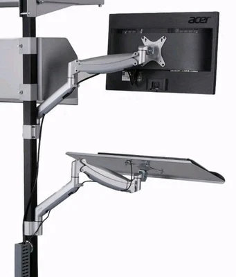 Gas Lift Monitor/TV Mounting Arm 1-1/2" Post Mount - Dehnco Ergotron 75mm/100mm - Image 1 of 4