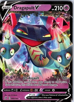 Dragapult V 092/192 SWSH02: Rebel Clash Holo Ultra Rare NM - Image 1 of 2