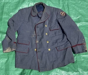Vtg 1950s/60s Wool Jacket Letter Carrier Gold Button Mail Parka - Picture 1 of 9