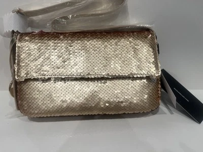 Nicole Miller Gold Sequined Shoulder Bag NWT - Image 1 of 4