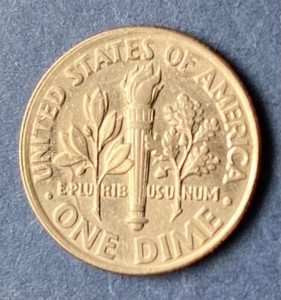 1999-P ROOSEVELT DIME DIE CLASH MINT ERROR COIN - CIRCULATED - Picture 1 of 6