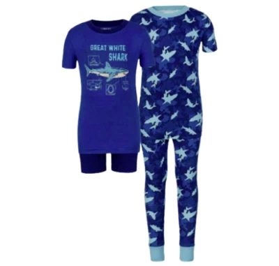 ¡¡¡NUEVO CON ETIQUETAS!!! Kirkland Signature Niños Niños 4 Piezas Manga Corta T Pijama Set 5T Foto 1 de 4