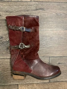 airstep as 98 boots women leather chestnut eu 40 y2k - Picture 1 of 9