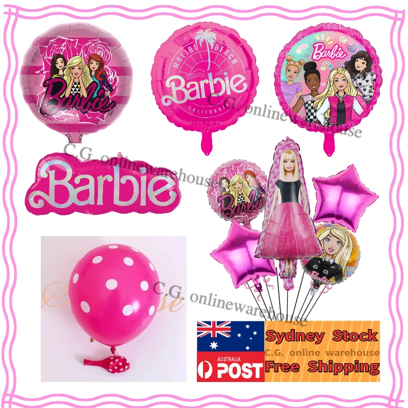 Barbie and Friends Foil Balloon Set Birthday Party Decoration AU STOCK - image 1 of 1