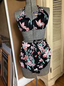 Traje de baño vintage NOS Oleg Cassini para Mare Moda 2 piezas talla 14 - Imagen 1 de 11
