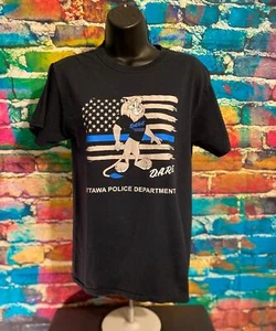 Ottawa Police Dept. D.A.R.E Graphic Black T-Shirt (S) - Picture 1 of 5