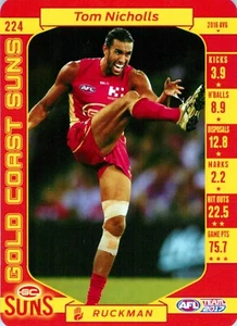 2017 Gold Coast Suns AFL Select Footy Stars Card - Tom Nicholls - Bild 1 von 3
