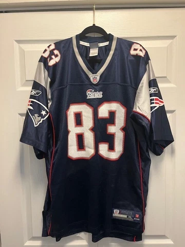 Vintage Reebok New England Patriots Wes Welker #83 NFL Jersey NE Brady Vtg Cover