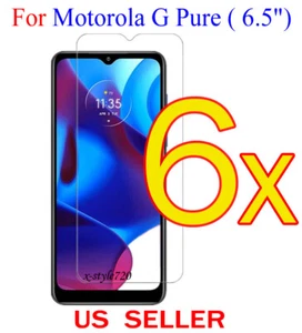6x Clear PET Screen Protector Guard Cover Film For Motorola G Pure (2021) 6.5" - Picture 1 of 1