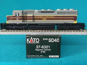 37-6321 Kato SD40 Algoma Central Locomotive #180 DCC Ready HO Scale New - Picture 1 of 1