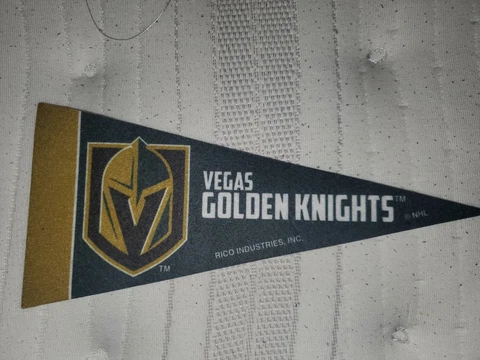 NHL Vegas Golden Knights  Mini Pennant Flag 4"x9" NEW Hockey Decor Banner Cover