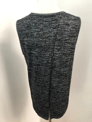 Rag & Bone Jeans Sz M Shirt Top Black Gray Marle Open Back NWOT - Image 1 of 4