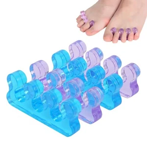 Paquete de 4 separadores de dedos de gel para esmalte de uñas de pedicura juanetes superpuestos - Imagen 1 de 7
