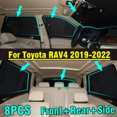 8X Parabrisas de privacidad para ventana delantera trasera para Toyota RAV4 2019-2022 Foto 1 de 4