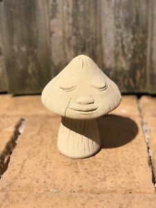 Cast stone garden smiling mushroom
