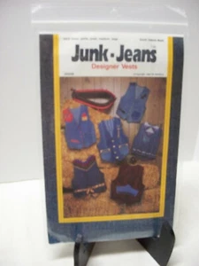 Junk Jeans Designer Vests Sewing Pattern CB Nickels South Dakota S M L Petite - Picture 1 of 2