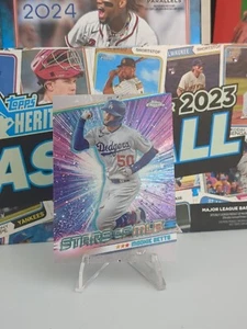 Topps Chrome Baseball 2024 Mookie Betts Stelle della carta MLB # CSMLB-9 LA Dodgers - Foto 1 di 10