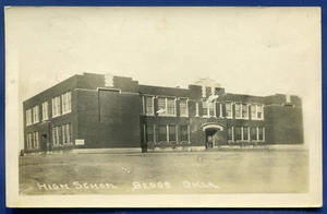 Beggs Oklahoma ok High School Real Photo Postcard - Picture 1 of 2