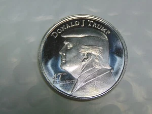 1 TROY OZ .999 SILVER DONALD TRUMP "47TH PRESIDENT" COIN - Picture 1 of 3