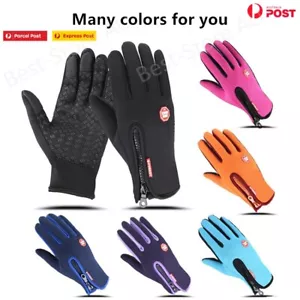 WINTER WARM WINDPROOF WATERPROOF ANTI-SLIP THERMAL TOUCH SCREEN GLOVES UNISEX - Picture 1 of 15