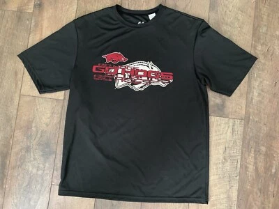 Arkansas Razorbacks A4 “Go Hogs” Tshirt  - Sz L - Black - Image 1 of 4