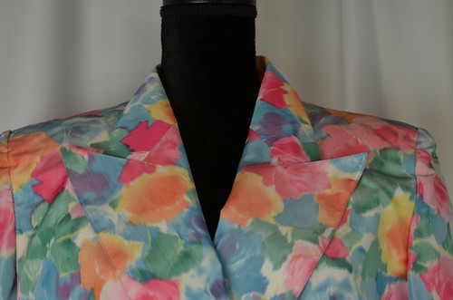 Gucci Blazer Donna Flora Tg 40 Italia Fiori Doppiopetto Colorato Vintage 4 6