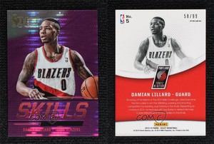 2013-14 Panini Select Skills Purple Prizm /99 Damian Lillard #5