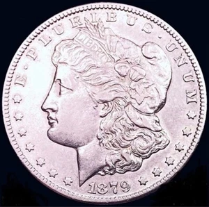1879 CC Morgan Silber Dollar zirkuliert gereinigt - Bild 1 von 2
