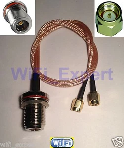 N Female to Y type 2X SMA Male Splitter Combiner cable pigtail RG316 4-20" - Picture 1 of 4