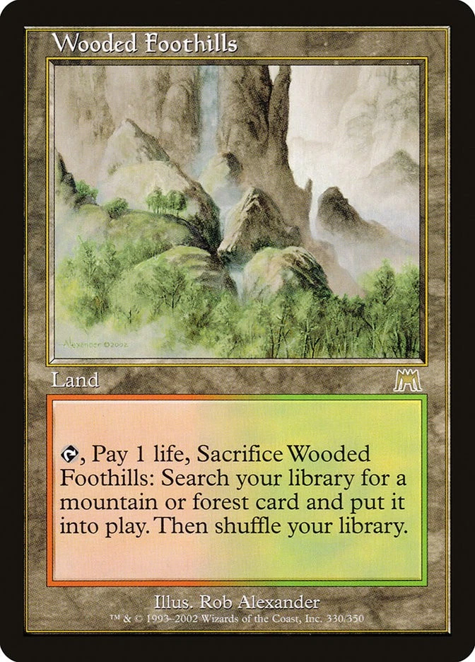 MTG Wooded Foothills  - Onslaught #330 - Image 1 of 1