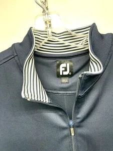 Chaleco de golf FootJoy para hombre grande azul marino 1/2 cremallera mezcla de poliéster (G4) - Imagen 1 de 4