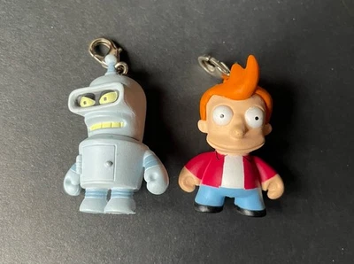 Kidrobot Futurama Series 1 Zipper Pull/Keychains Bender & Fry - Image 1 of 4