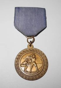 Vintage Girls Baseball High School League Champion Pin Medal Token Button Charm - Picture 1 of 2