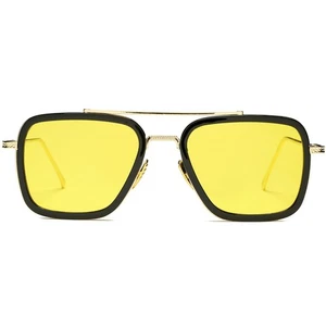 Tony Stark Sunglasses Vintage Square Metal Frame Eyeglasses for Men Women - I... - Picture 1 of 7