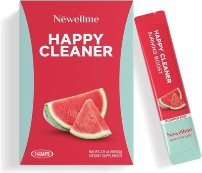 NEWELLME Happy Cleaner Gut Health Superfoods Powder, Watermelon Flavor, with - Image 1 of 4