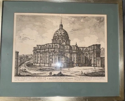 古董 18 世纪建筑雕刻 – 梵蒂冈圣彼得大教堂 – — 第 1/4 张图片