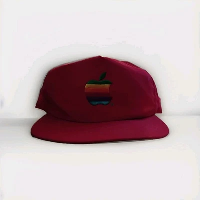 Gorra Apple Hat Mac Macintosh Computadoras de Colección Años 80 Gorra Snapback Roja Hecha en EE. UU.! Foto 1 de 4