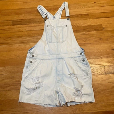 Pantalones cortos American Eagle para mujer pequeños denim desgastados lavado ligero blanqueador grunge Foto 1 de 4