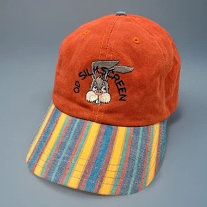 Rare Vintage 90s Hat Cap Canvas Snapback Bunny Rare 80s Made USA Rainbow Stripe Fun - Bild 1 von 21