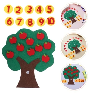 3 Sets Weihnachten Mathe Äpfel Baum Filz Brett Spielzeug Zahlen zählen passend - Bild 1 von 12