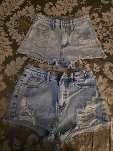 2 Pairs Shein Girls Shorts Size 12/13 - Picture 1 of 6