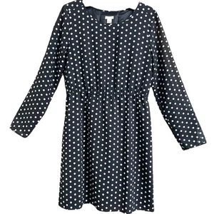 Vestido manga larga a lunares negro y crema J.Crew 6 - Imagen 1 de 7