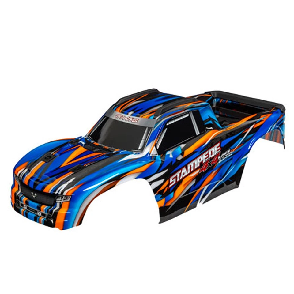 Traxxas 9014-ORNG Stampede 4X4 VXL Orange Body w/ F/R Body Mount & Rear Support - Image 1 of 1