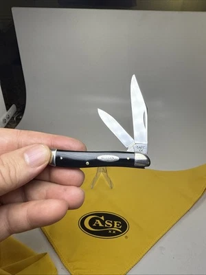 Нож арахисовый Case XX 2220 1940-1964 с гладкими черными ручками - Изображение 1 из 4