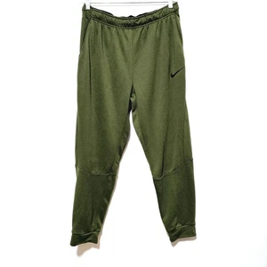 Nike Dri-Fit Training Jogginghose Herren Gr. L olivgrün Taschen Laufen sportlich - Bild 1 von 9