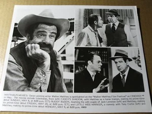 VINTAGE TV PRESS PHOTO WALTER MATTHAU CINEMAX FILM FEST - Picture 1 of 1