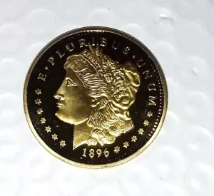 1 oz. American Morgan - Eagle " Gold Plated Metal - Commemorative ” Coin... - Picture 1 of 2