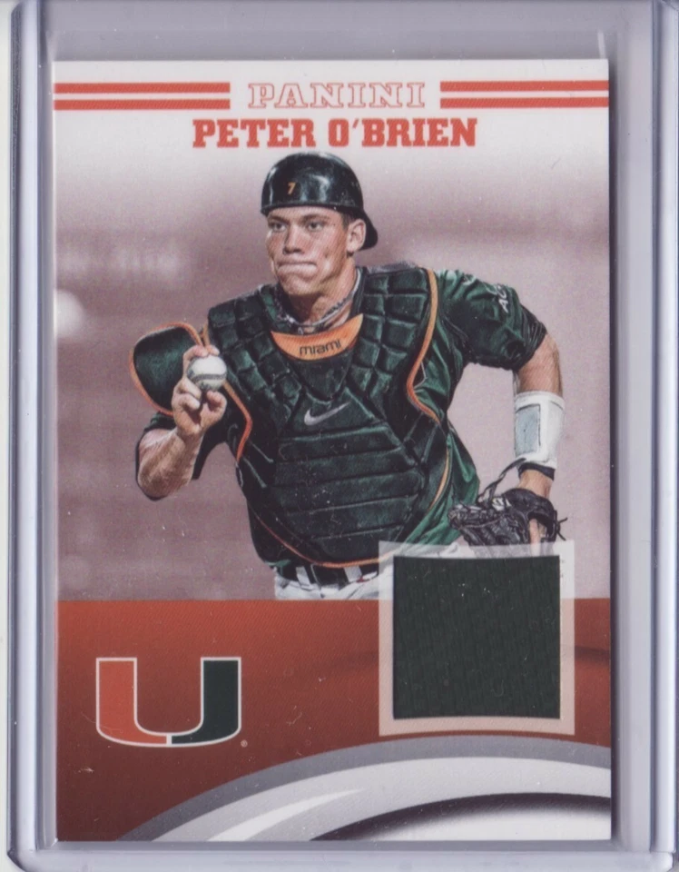 2015 Panini Collegiate Miami Jersey Peter O'Brien - Flat S/H - Image 1 of 1